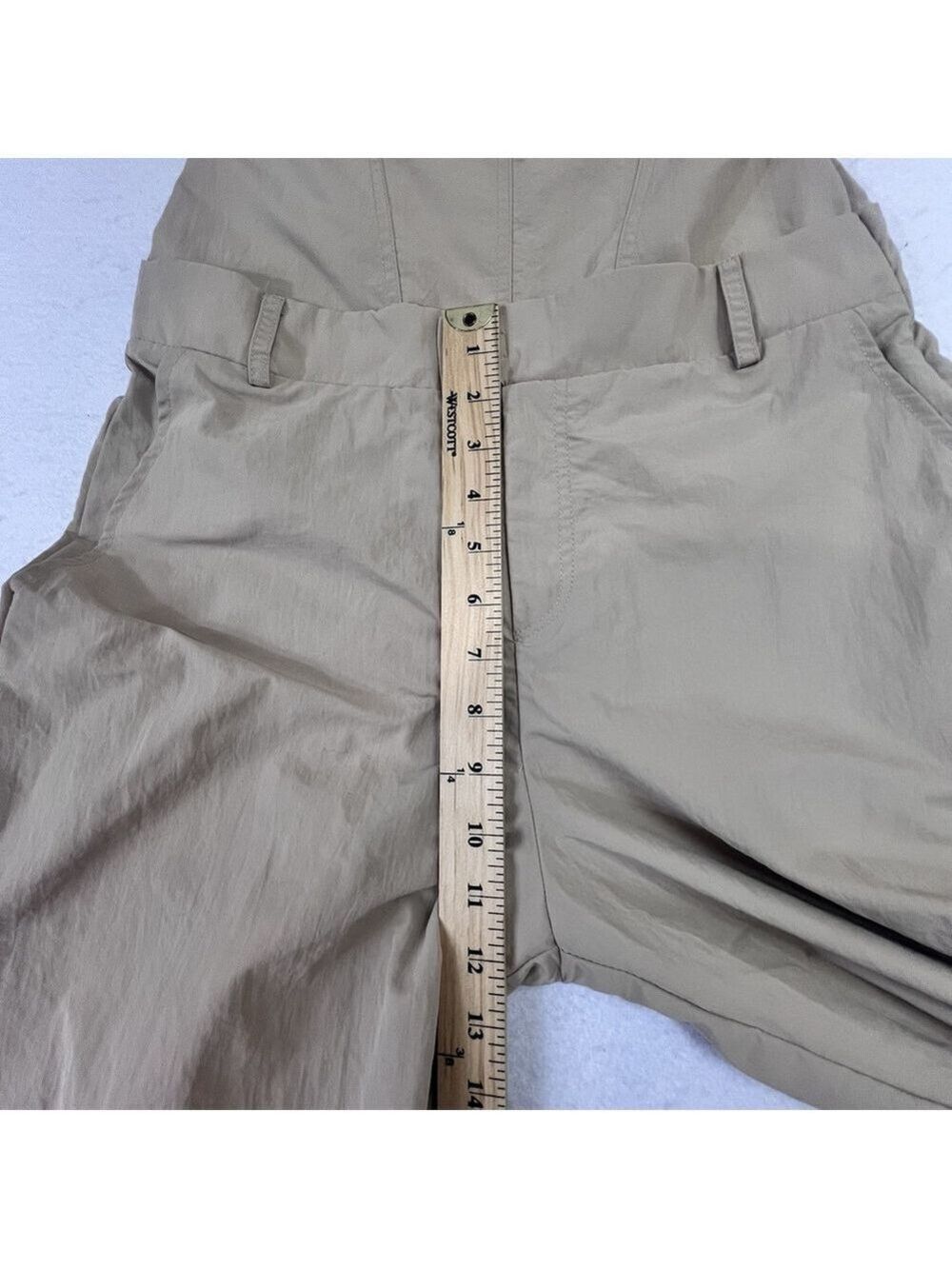 Zara Strapless Jumpsuit Off The Shoulder Wide Leg Khaki Size S Blogger Fav New - Picture 14 of 16